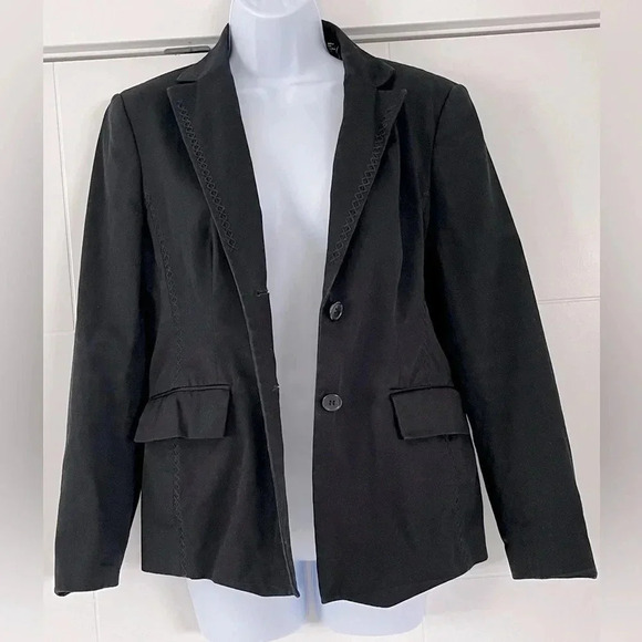 Sandra  Angelozzi/ Black cotton blazer/ Size EU 40 - Picture 3 of 12